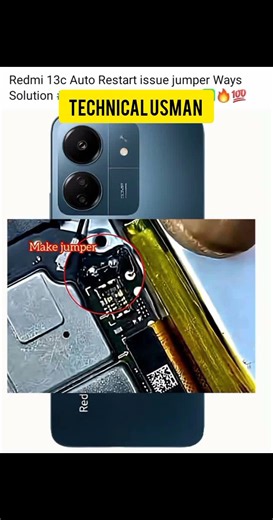 Redmi 13c Auto Restart issues jumper way solution