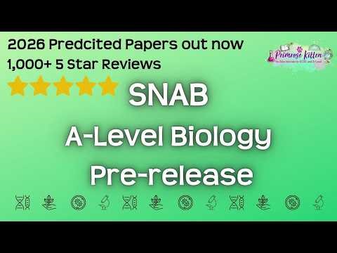 SNAB Prerelease 2026 Predicted Questions A-Level Biology Revision