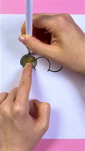 ✏️ WOW! CIRCLE + LINES = CUTE ELEPHANT DRAWING 🐘🎨 #shorts #fun