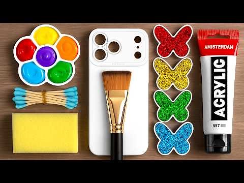 GENIUS! Easy Acrylic Painting Idea with iPhone! Anyone Can Do It!