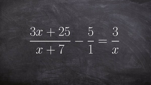 How to solve a rational equation