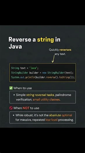 Learn this simple Java trick for reversing text #shorts #java #ytshorts #coding