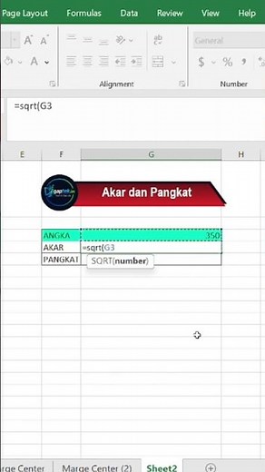 Akar dan Pangkat #kerjacepat #excel #exceltips #belajarexcel #tutorial #tipsexcel #gaptekin