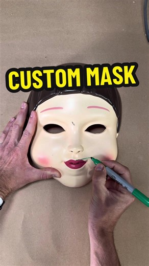 I tried to make a normal mask… but something feels off 😬 what is it? #mask #diy #cosplay #art #fyp