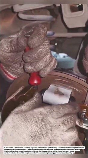 Manual Drum Brake Adjustment Using Screwdriver | Simple Brake Shoe Repair Technique.