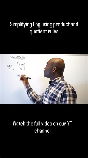 Topics: How do you simplify logarithmic functions using the product and quotient rules? Watch the full video on our YouTube channel #math #monroecollege #paceuniversity #stem #learnoninstagram | ProfKomlanvimath4fun