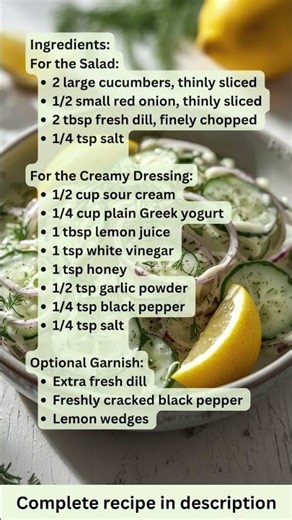 Creamy Dill & Cucumber Salad Recipe by What Shall I Cook