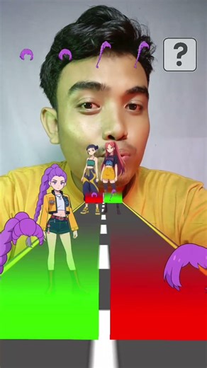 Rumi long vs short hair challange 💜🖤 Which one's correct?😱 Soda pop #beatbox