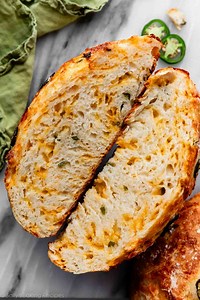 No Knead Jalapeño Cheddar Bread - Sally's Baking
