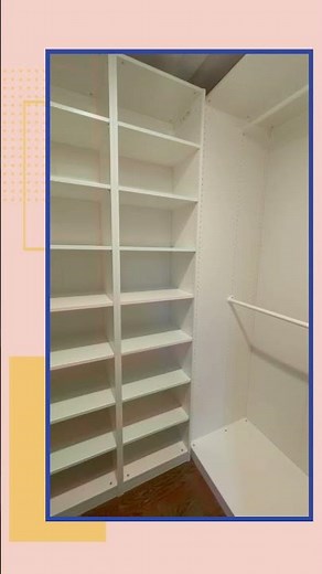 Closet Installation. IKEA's PAX wardrobe without doors. Closet Ideas. IKEA wardrobe