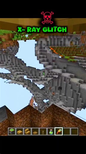 Minecraft x-ray glitch 🤯☠️