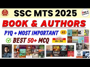 SSC MTS 2025 | Book & Authors Top 50 PYQ MCQs | By SSC Crackers