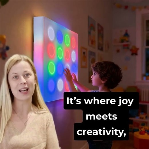 Wall-Mounted Interactive Light｜Touch, Sound & Color for Kids