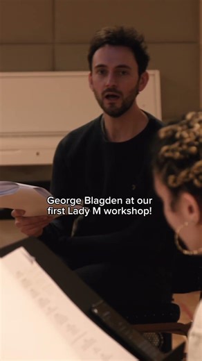 Working with George Blagden at our very first Lady M workshop. Stay tuned for more music! 👀