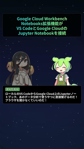 Google Cloud Workbench Notebooks拡張機能がVS CodeとGoogle CloudのJupyter Notebookを接続【もちもちエンジニアトピックス】#Shorts