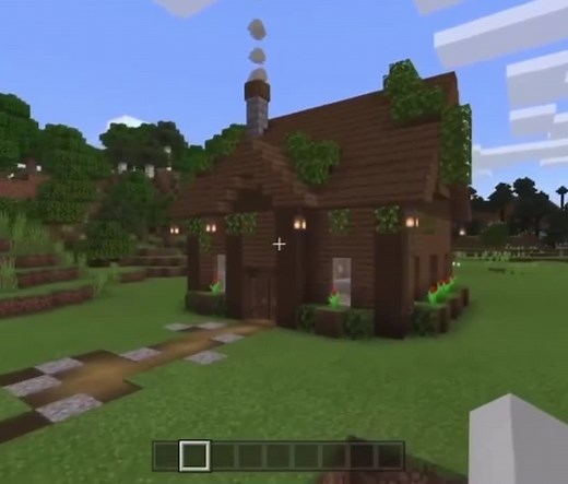 simple #cottagecore house 🍃🙂 #minecraft #mcbuild #bedrock #fyp