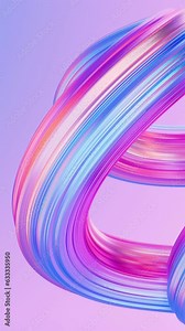 Abstract gradient curve background video, 3d rendering. Stock Video