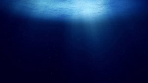 Deep underwater light rays with flicker plankton loop animation.