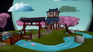 Japanese environment - 3D model by irenevicente