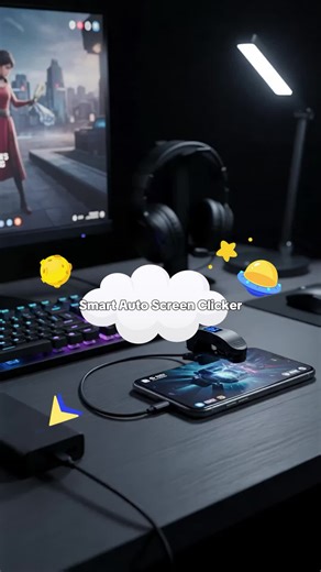 Smart Automatic Screen Clicker Tapper, Adjustable Auto Screen Clicker for Smart Phone Apps for Live Likes, Games, Shopping, Reward Tasks Auto Clicker for Smart Phone