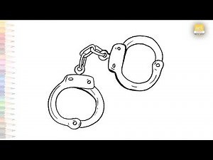 Police Handcuffs drawings easy | Outline sketches | How to draw Handcuffs step by step | #artjanag