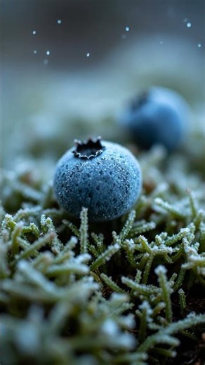Tiny Arctic Fox Born From a Blueberry.