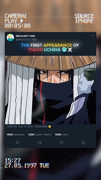 THE FIRST APPEARANCE OF ITACHI UCHIHA 🥶☠️ #narutoshippuden #naruto #kakashi #itachi #viral #shorts