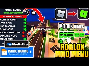 🙀¡Rápido! Descarga El MOD MENU Para ROBLOX *MIRAJ GAMING* Con ROBUX INFINITOS Mediafire 2025🤑💎