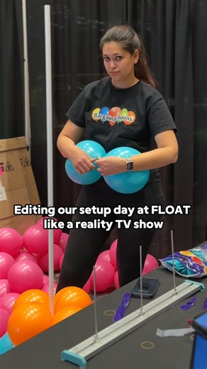 This isn’t a booth setup. This is survival. 🎈📺 Two days. Thousands of balloons. Tears were close. Chaos was real. And somehow… we made it! | BargainBalloons.com