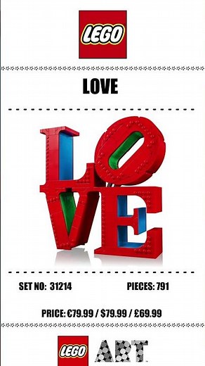 LEGO LOVE Set 31214 – Celebrate Iconic Pop Art with Robert Indiana's Design! 💖🧱