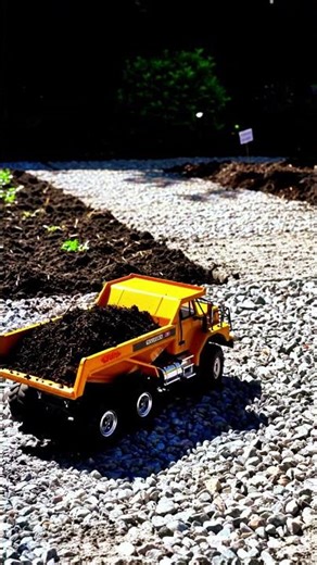 Mini RC Construction Site: Gravel Compaction & Dirt Hauling! 🚧🏗️
