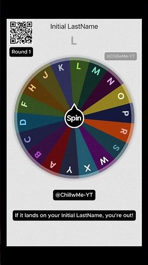 #9 Initial Last Name Wheel Spinner Round 1. Are You Still or Out? ❤️