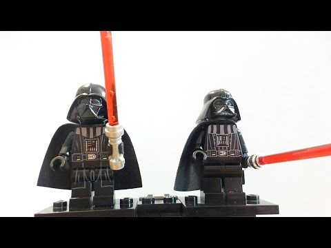 Lego Minifigure Comparison - Darth Vader (Old vs. New Helmet)