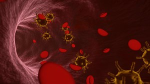 Download Covid-19 Concept. Movement Abstract bacteria or virus-cell in a spherical shape with long antennas. Coronavirus crisis concept. Pandemic or virus infection concept - 3D Rendering. for free