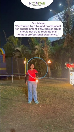 Fire Hoop Performance by Professional Coach | Hoop Star Academy