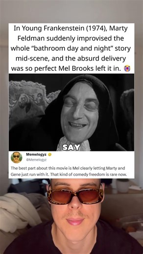In Young Frankenstein (1974) Marty Feldman Improvised the “Bathroom Day and Night” Line