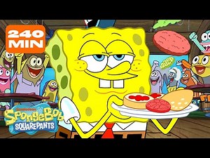 Non-Stop Fry Cooking with SpongeBob! 🍔 | 4 Hours | @SpongeBobOfficial