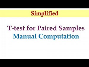 T-test for Paired Samples - Manual Computation