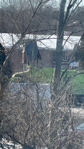 Green for life Front loader garbage truck dumping super full advanced disposal dumpster