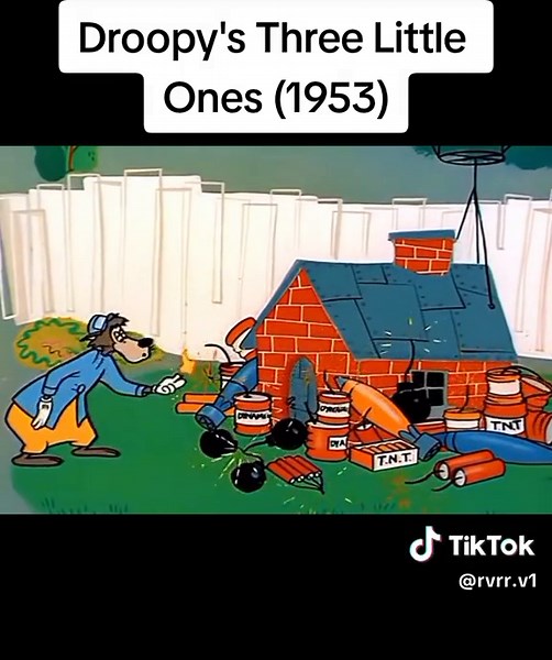 Droopy's Three Little Ones (1953) Animation Cartoon Peekaboo