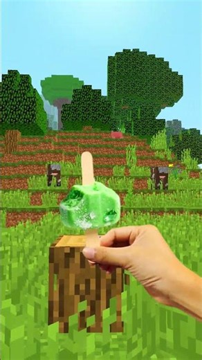 I Crafted Cursed Ender Pearl & Golden Apple Ice Creams! 🔮🍏✨ #shorts