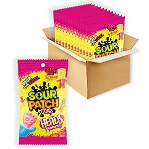 SOUR PATCH KIDS MashUps 2 Flavors in 1 Soft & Chewy Gummy Candy, Bulk Candy, 12 - 8 oz Bags