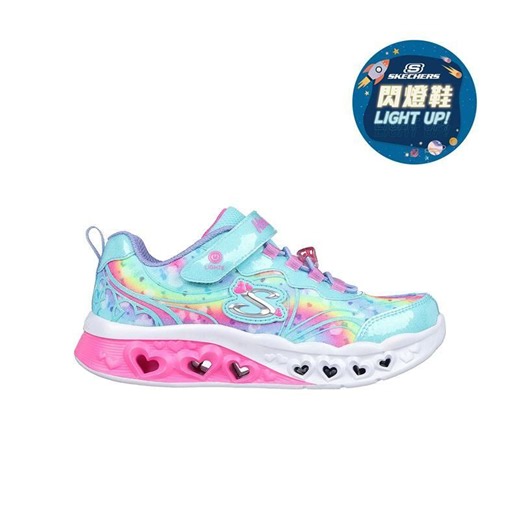 SKECHERS | FLUTTER HEART LIGHTS GIRLS' LIGHT UP SHOES | Color : Turquoise | Size : US 2