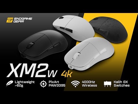 「XM2w 4K」Endgame Gear | XM形状のハイパフォーマンスマウス4Kポーリングレートのワイヤレスモデル