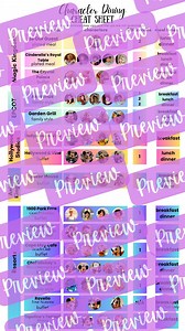 WDW Travel Agent Client Character Dining Cheat Sheet - Etsy