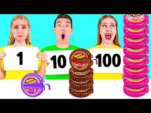 100 Lagen Voedsel Uitdaging | Grappige Situaties Best Funny Challenges