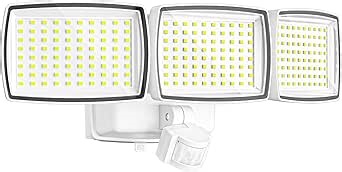 AIXPI Battery Powered Motion Sensor Outdoor Lights, 1500LM Flood Light IP65 Waterproof Security Light Motion Detector Lights Wireless for Outside, Yard White 1Pack