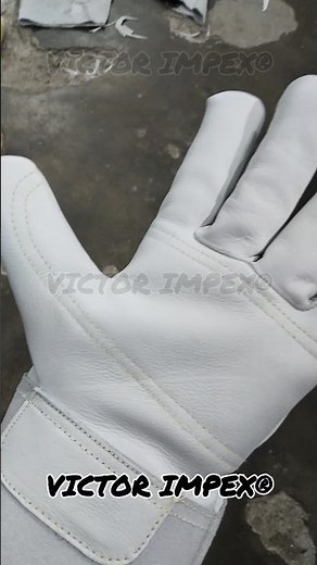 Unique Design Leather Tig Welding Gloves with inside Leather Palm & Bottom on the Cuff Strap feature