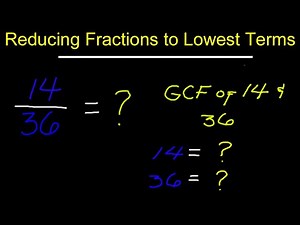 Reducing Fractions to Lowest Terms - 1