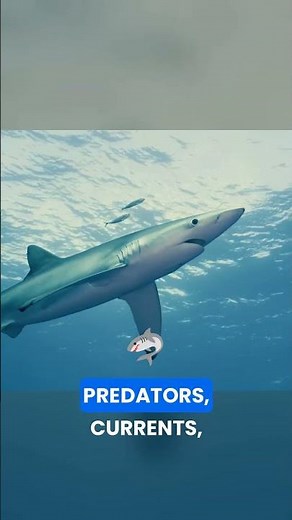 Newborn sharks entering the most dangerous moment of their lives #sharks #nature #survival